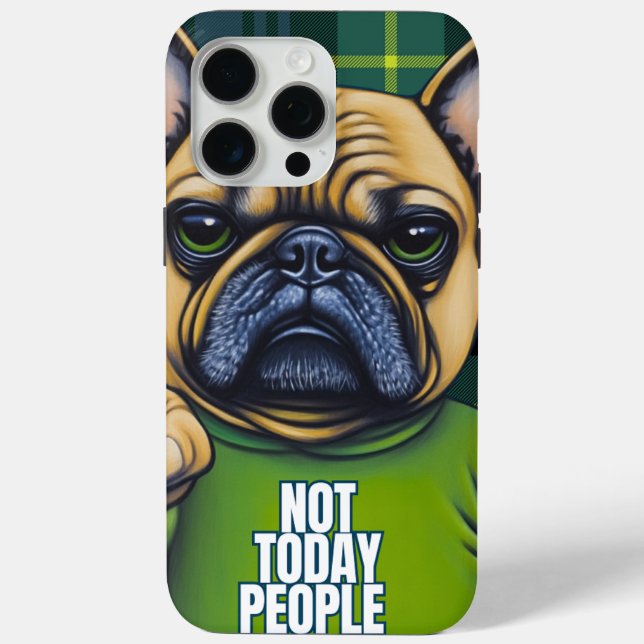 Funda De Case-Mate Para iPhone Bulldog francés divertido (Reverso )