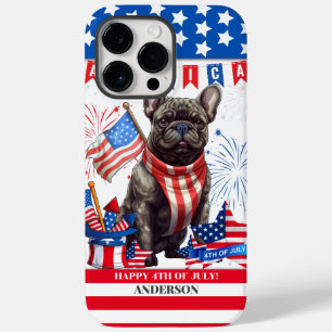 Funda Para iPhone 14 Pro Max De Case-Mate Bulldog Francés Feliz 4 De Julio Patriótico Estado