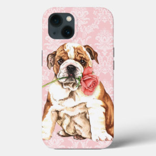 Funda Para iPhone 13 Bulldog Rosa de Valentine