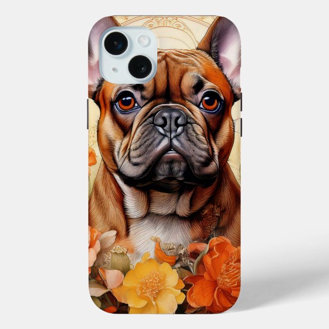 Funda De Case-Mate Para iPhone Bulldog Super Frenchie (Reverso )