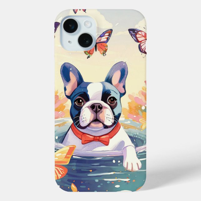 Funda De Case-Mate Para iPhone Bulldog Super Frenchie (Reverso )