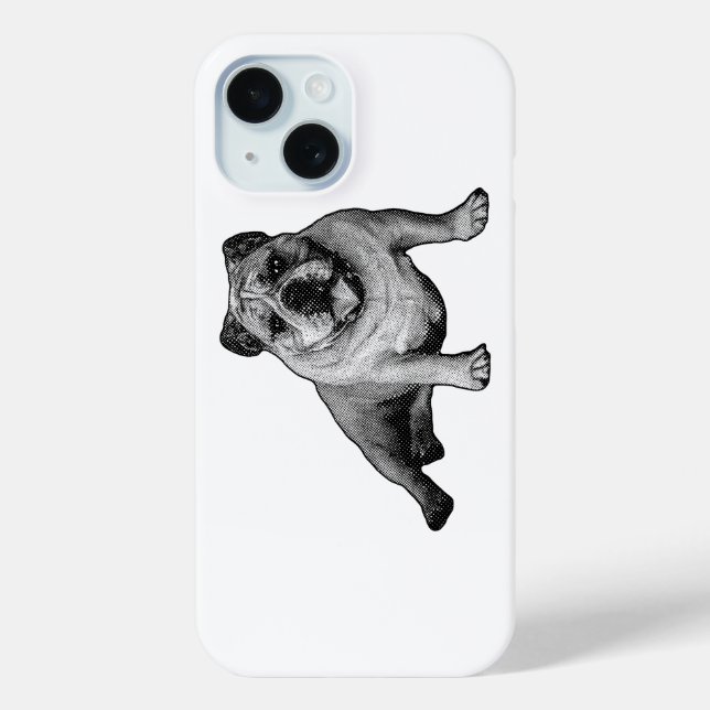Funda De Case-Mate Para iPhone Bulldog with Bold Manga Dot Details (Reverso )
