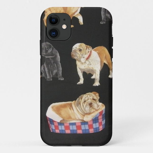 Funda De Case-Mate Para iPhone Bulldoges y Shar Peis (Reverso)