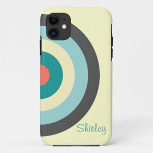 Funda Para iPhone 11 Bullseye de combinación gris de Shirley Taylor