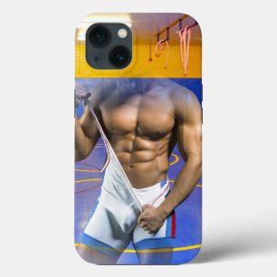 Funda Para iPhone 13 bulto muscular de hombre de SlipperyJoe's six-pack