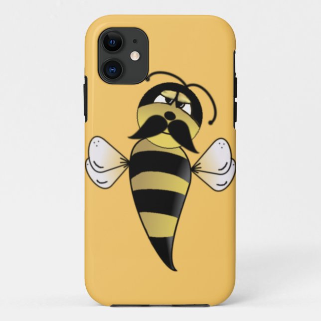Funda De Case-Mate Para iPhone Bumble Bee con bigote (Reverso)