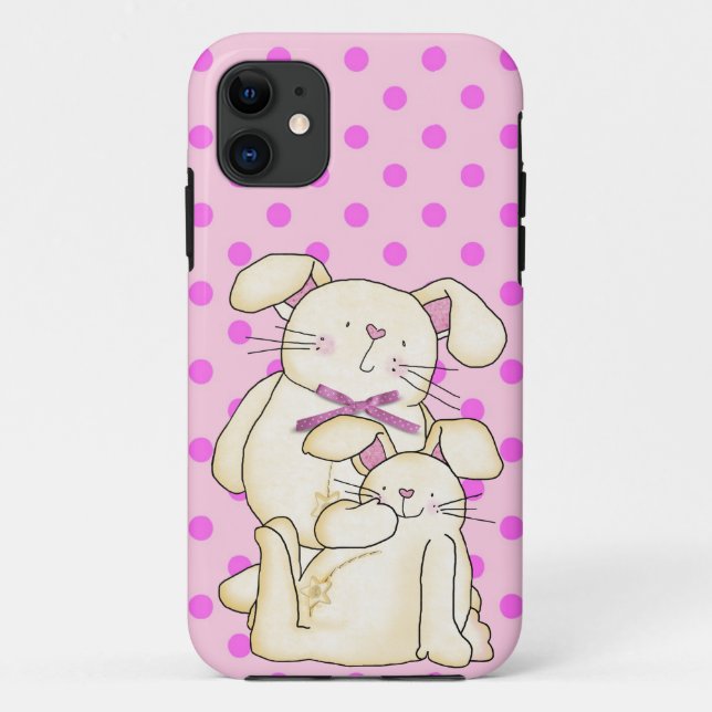 Funda De Case-Mate Para iPhone Bunnies en rosa (Reverso)
