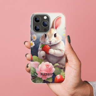 Funda Para iPhone 11 Bunny acuático con fresa y floral