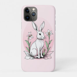 Funda Para iPhone 11 Pro Bunny and Lilies