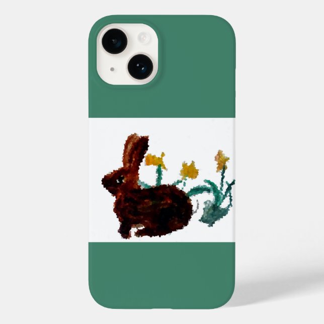 Funda De Case-Mate Para iPhone Bunny Rabbit Daffodils Spring (Reverso )