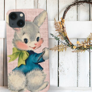 Funda Para iPhone 13 Bunny retro vintage en pasteles