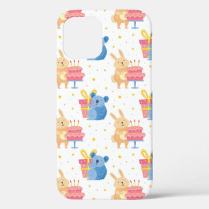 Funda Para iPhone 12 Bunny Y Koala Llevan La Fiesta Del Cumpleaños De L