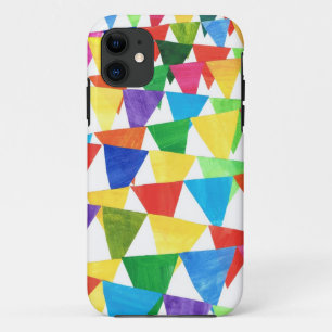 Funda Para iPhone 11 Bunting festivo, banderas de colores, fondo blanco