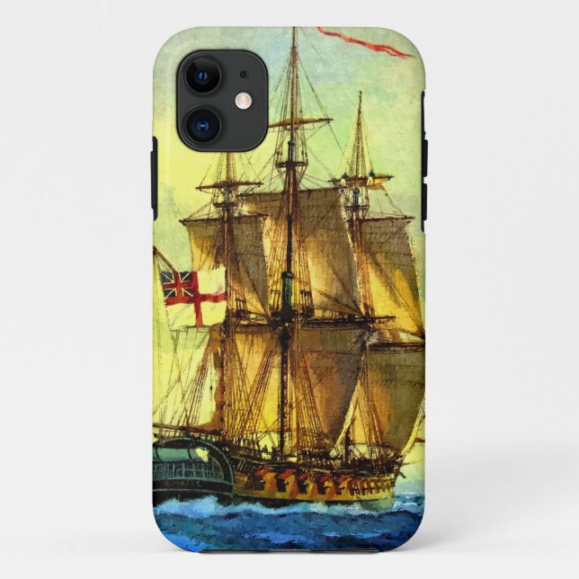 Funda De Case-Mate Para iPhone Buque de guerra británico (Reverso)