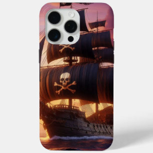 Funda Para iPhone 15 Pro Max Buque pirata al amanecer