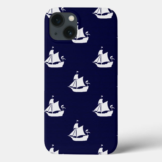 Funda De Case-Mate Para iPhone Buque Posh Nautical (Reverso)