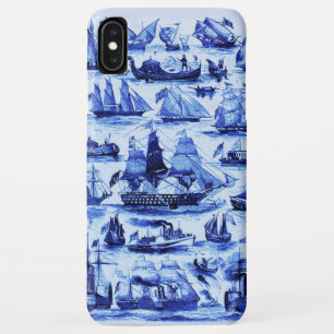 Funda Para iPhone XS Max BUQUES Y BUQUES DE VINTAJE, Azul marino