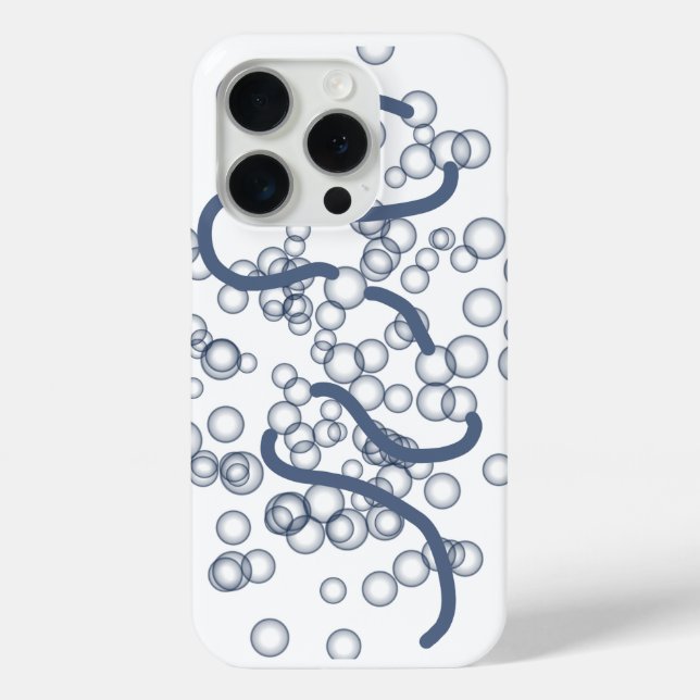 Funda De Case-Mate Para iPhone Burbuja azul (Reverso )
