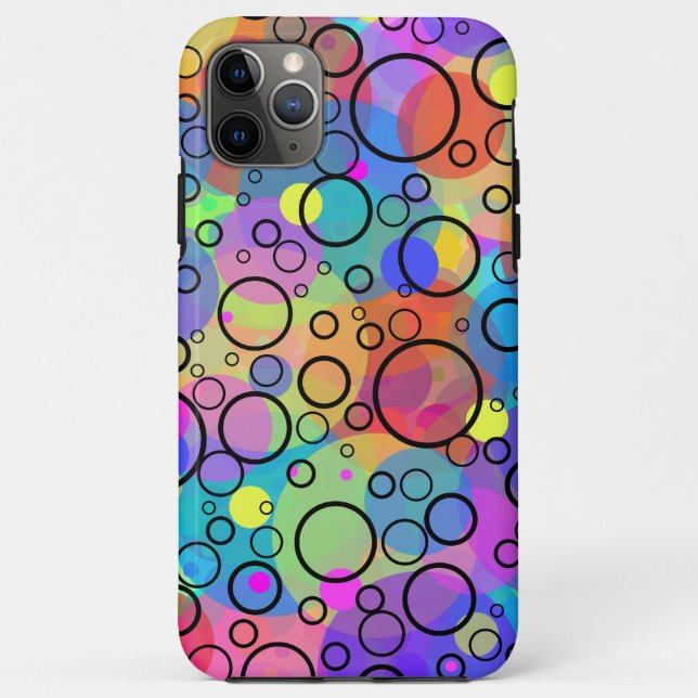 Funda De Case-Mate Para iPhone Burbujas arcoiris II (Reverso)