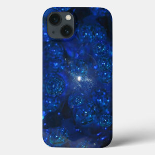 Funda Para iPhone 13 Burbujas de vidrio azul caída