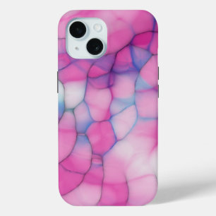 Funda Para iPhone 15 burbujas rosa y azul