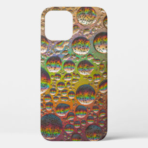 Funda Para iPhone 12 Burbujas verdes y amarillas azules