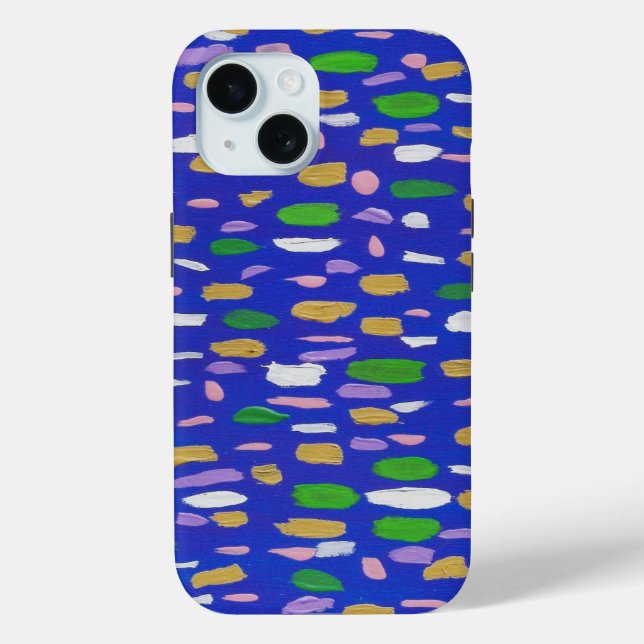 Funda De Case-Mate Para iPhone Burbujas y azules (Reverso )