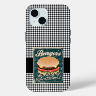 Funda Para iPhone 15 Burgers Retro