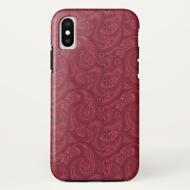 Funda De Case-Mate Para iPhone Burgundy Paisley (Reverso)