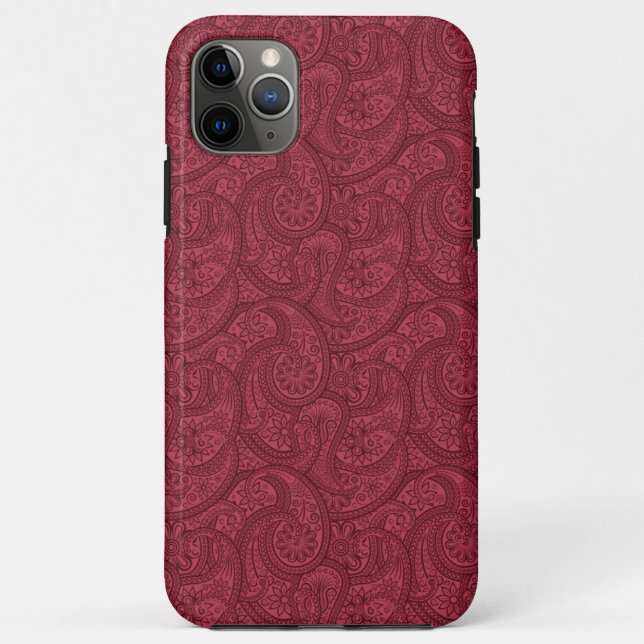 Funda De Case-Mate Para iPhone Burgundy Paisley (Reverso)