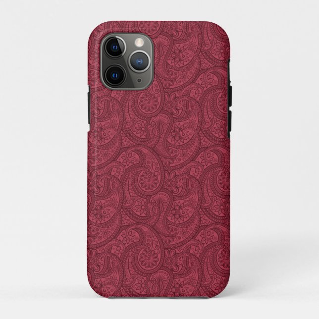 Funda De Case-Mate Para iPhone Burgundy Paisley (Reverso)