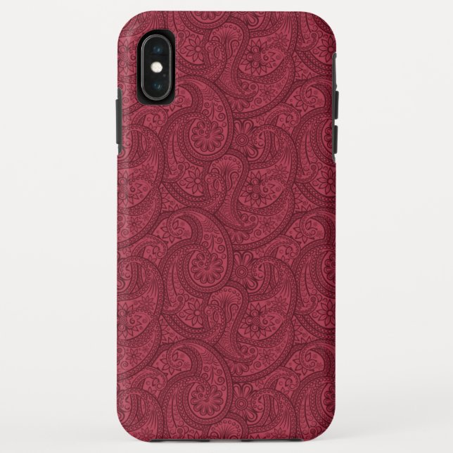 Funda De Case-Mate Para iPhone Burgundy Paisley (Reverso)