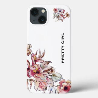 Funda Para iPhone 13 Burgundy Pink Floral Bouquet Elegly Girly