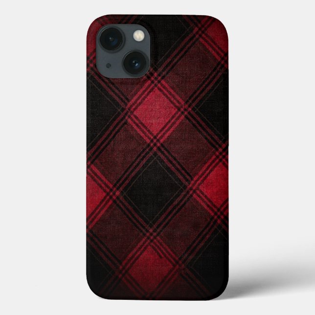 Funda De Case-Mate Para iPhone Burgundy Tartán (Reverso)