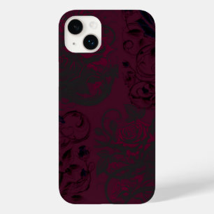 Funda Para iPhone 14 Plus De Case-Mate Burgundy y negro Jardín Oscuro Glam Gótic