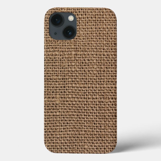 Funda De Case-Mate Para iPhone Burlap Faux con textura (Reverso)