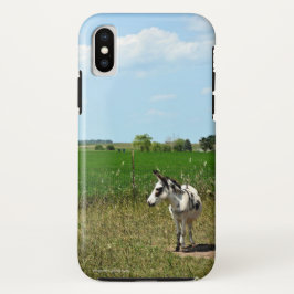 Funda Para iPhone X Burro en un campo