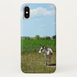 Funda Para iPhone X Burro en un campo