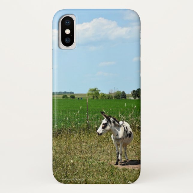 Funda De Case-Mate Para iPhone Burro en un campo (Reverso)