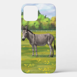 Funda Para iPhone 12 Burro Gris De Burro De Burro En Pasto