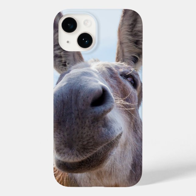 Funda De Case-Mate Para iPhone Burro sonriente con sonrisa tonta (Reverso )
