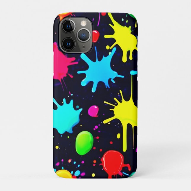 Funda De Case-Mate Para iPhone Burst de arte de salpicadura (Reverso)
