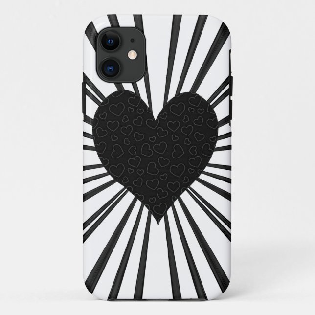 Funda De Case-Mate Para iPhone Burst Of Love (Negro) (Reverso)