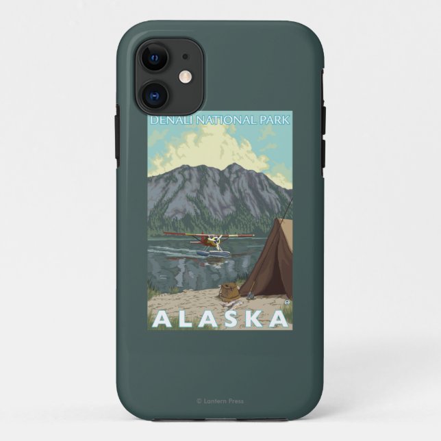Funda De Case-Mate Para iPhone Bush Plane & Pescado - Denali Nat'l Park, (Reverso)
