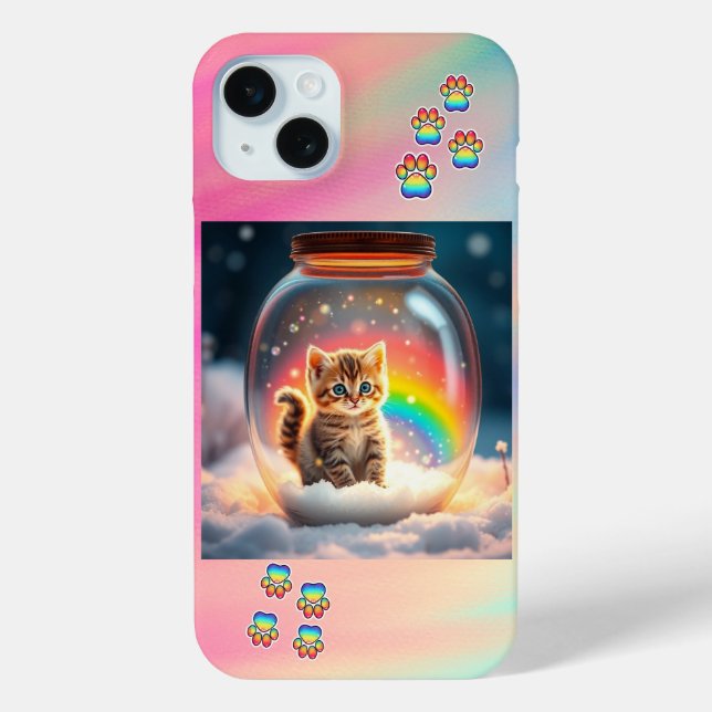 Funda De Case-Mate Para iPhone Búsqueda de gatitos cósmicos (Reverso )
