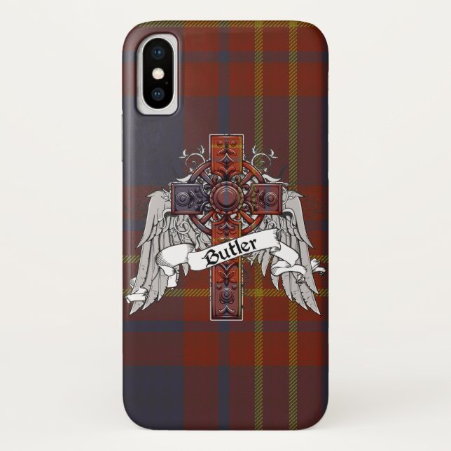 Funda De Case-Mate Para iPhone Butler Tartan Cross (Reverso)