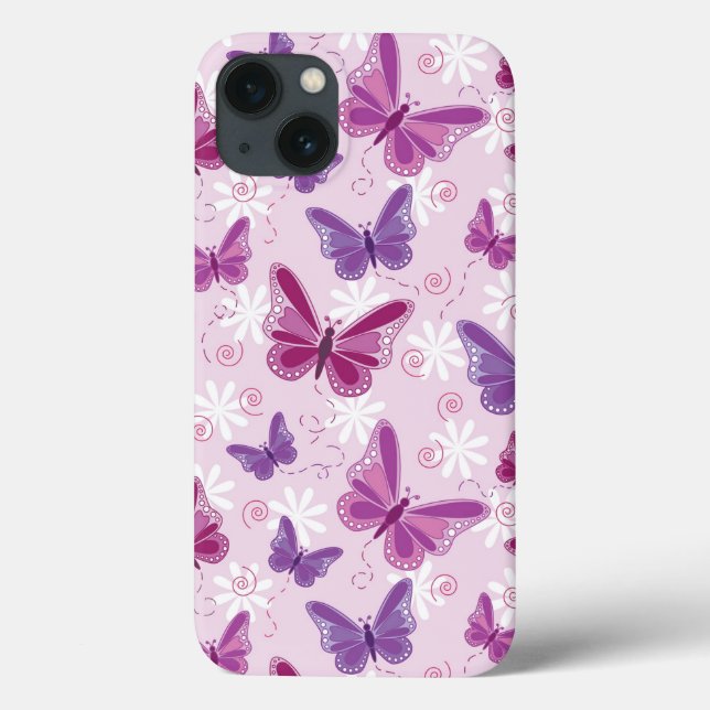 Funda De Case-Mate Para iPhone butterfly pattern 3 (Reverso)