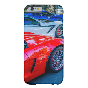 Funda Barely There Para iPhone 6 C7 blanco y azul rojo Chevrolet Corvette