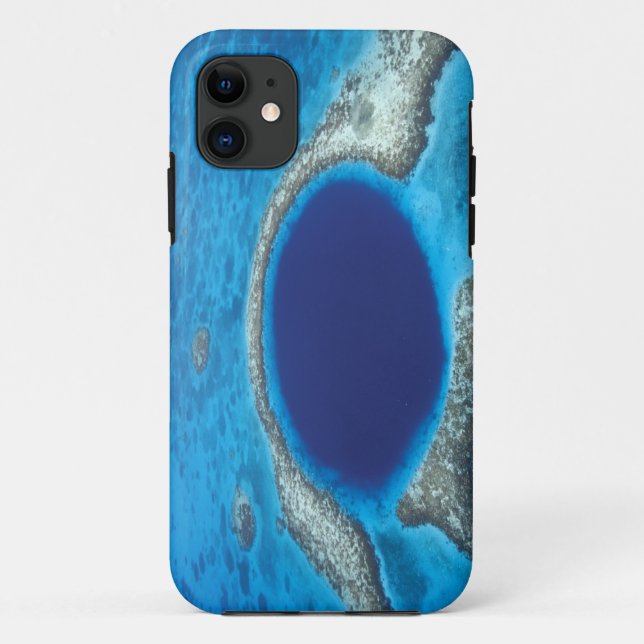 Funda De Case-Mate Para iPhone CA, Belice. Vista aérea del agujero azul (diámetro (Reverso)