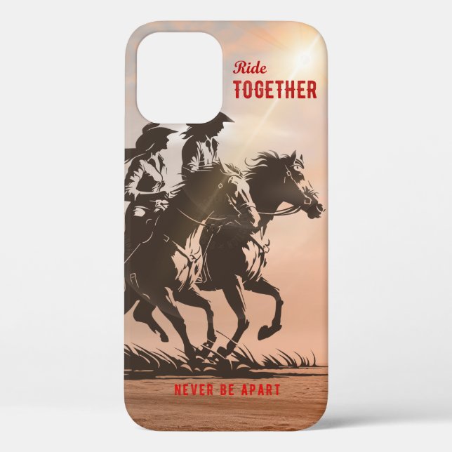Funda De Case-Mate Para iPhone Cabalgando juntos - Una maravillosa vida Western (Reverso )